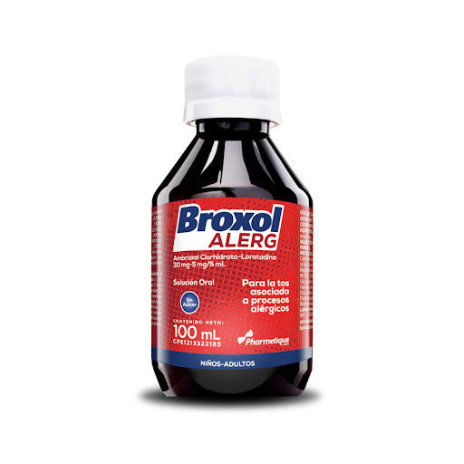 BROXOL ALERG SOLUCION ORAL (AMBROXOL CLORHIDRATO - LORATADINA) 30MG - 5MG/5ML X 100ML (PHARMETIQUE)