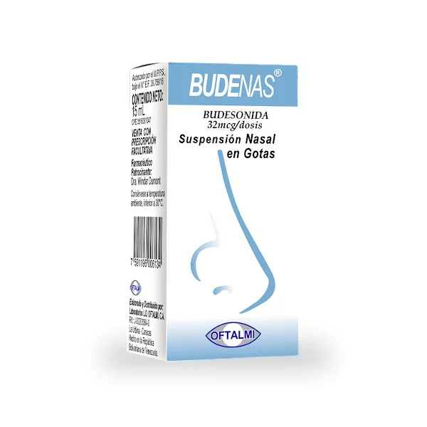 BUDENAS SUSPENSION NASAL EN GOTAS (BUDESONIDA) 32MCG/DOSIS X 15ML (OFTALMI)