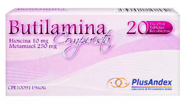 BUTILAMINA COMPUESTA (HIOSCINA - DIPIRONA) 10MG/250MG X 20 TABLETAS (PLUSANDEX)