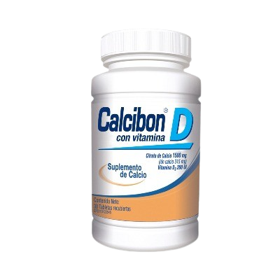 CALCIBON -VIT D (CITRATO DE CALCIO - VITAMINA D) 315MG/200UI X 30 TABLETAS (FARMA)