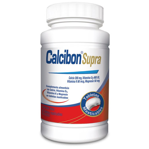 CALCIBON SUPRA (CALCIO - VITAMINA D3 - VITAMINA K - MAGNESIO) 200MG/400UI/60MCG/50MG X 30 TABLETAS (FARMA)