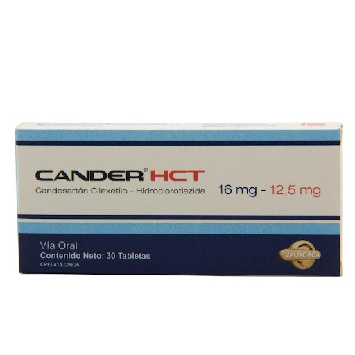 CANDER HCT (CANDESARTAN - HIDROCLOROTIAZIDA) 16MG/12.5MG X 30 TABLETAS (VALMORCA)