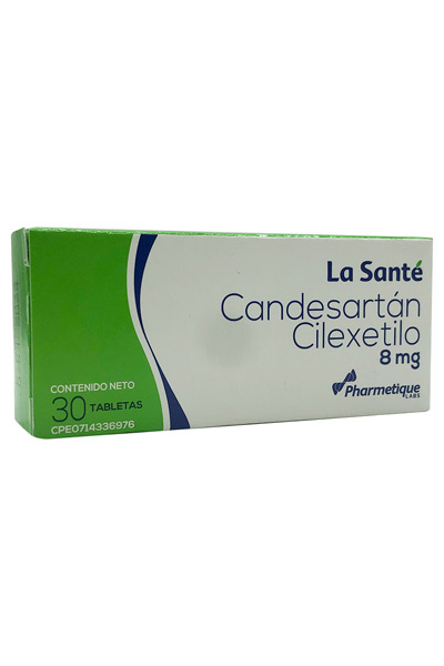 CANDESARTAN  8MG X 30 TABLETAS (LA SANTE)
