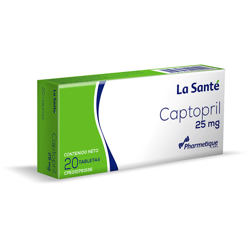 CAPTOPRIL   25MG X 20 TABLETAS (LA SANTE)