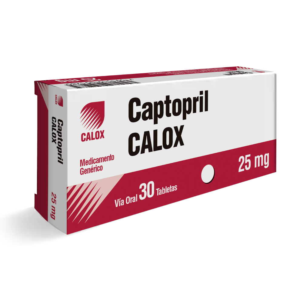 CAPTOPRIL   25MG X 30 TABLETAS (CALOX)