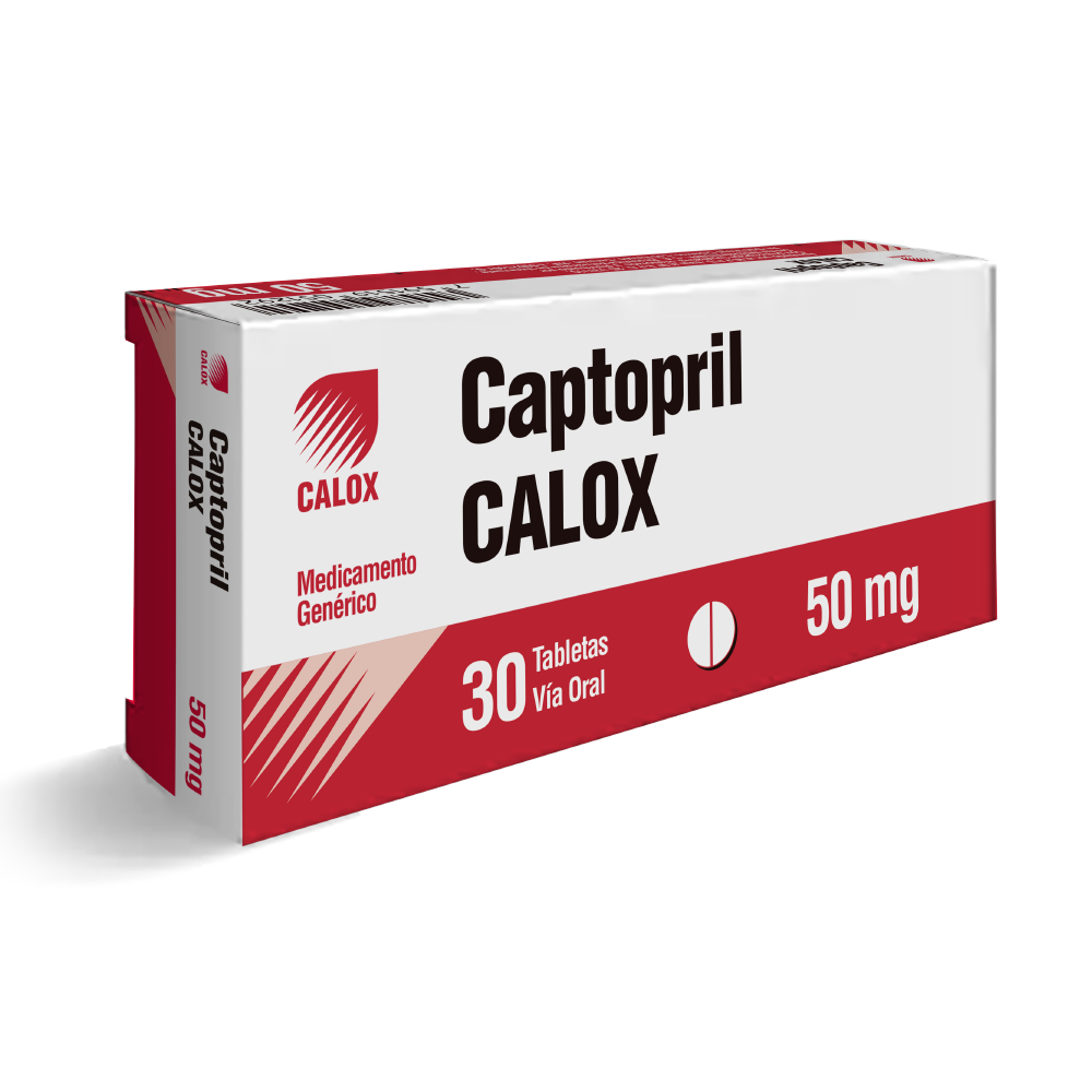 CAPTOPRIL   50MG X 30 TABLETAS (CALOX)
