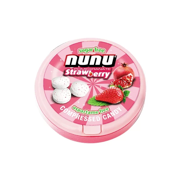 CARAMELO NUNU GRANADA Y FRESA SIN AZUCAR 12GR (ST MORITZ)
