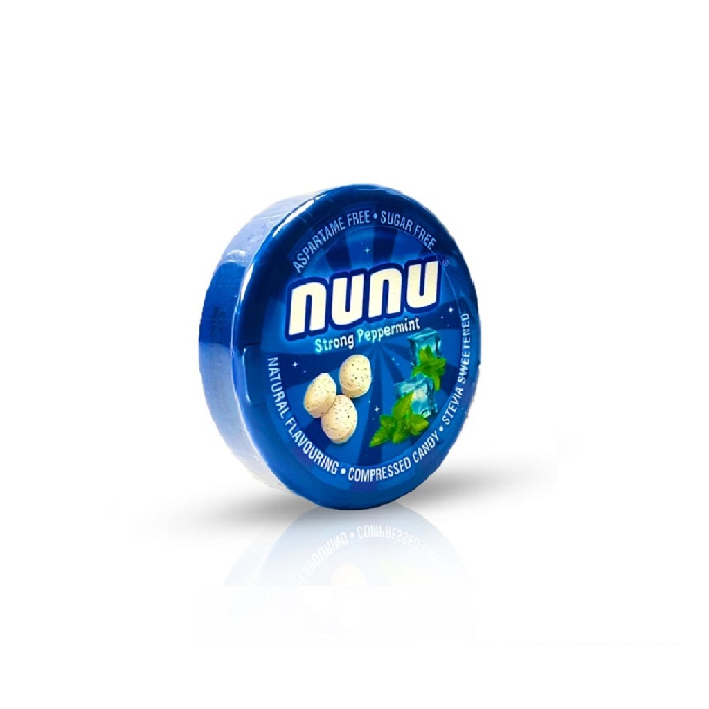 CARAMELO NUNU MENTA FUERTE SIN AZUCAR 12GR (ST MORITZ)