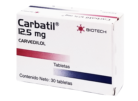 CARBATIL (CARVEDILOL) 12.5MG X 30 TABLETAS (BIOTECH)