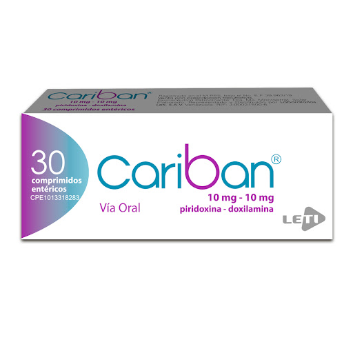 CARIBAN (DOXILAMINA - PIRIDOXINA) 10MG/10MG X 30 COMPRIMIDOS (LETI)