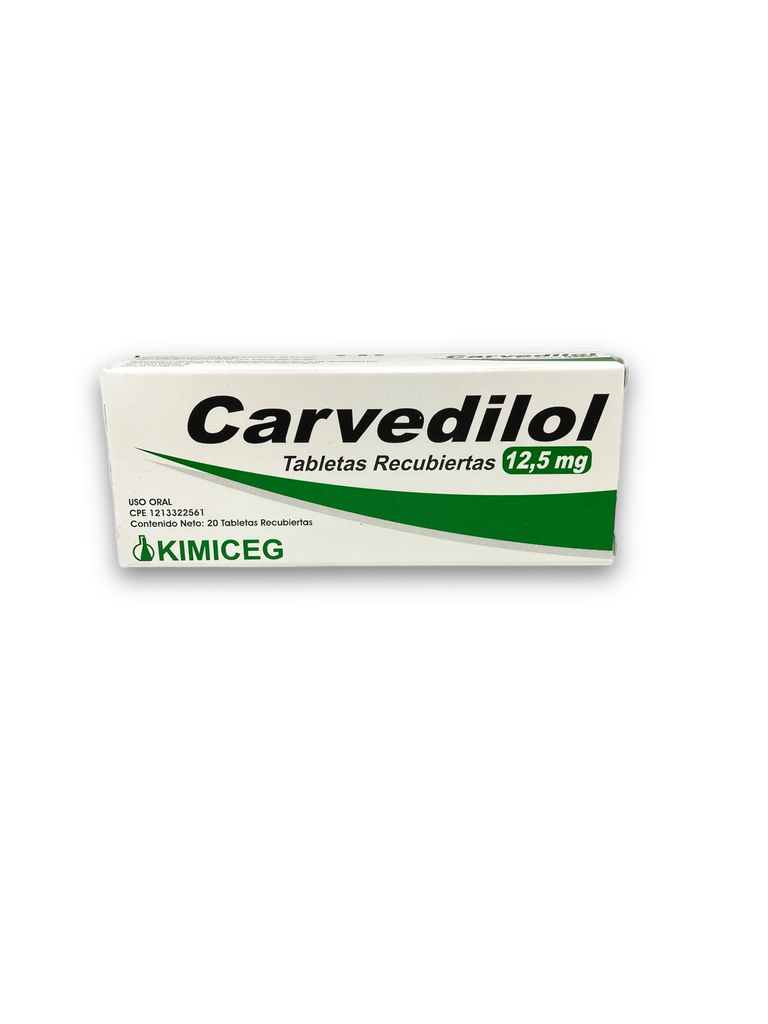 CARVEDILOL  12.5MG X 20  COMPRIMIDOS (KIMICEG)