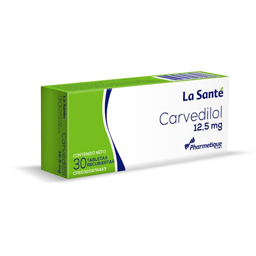 CARVEDILOL  12.5MG X 30 TABLETAS (LA SANTE)