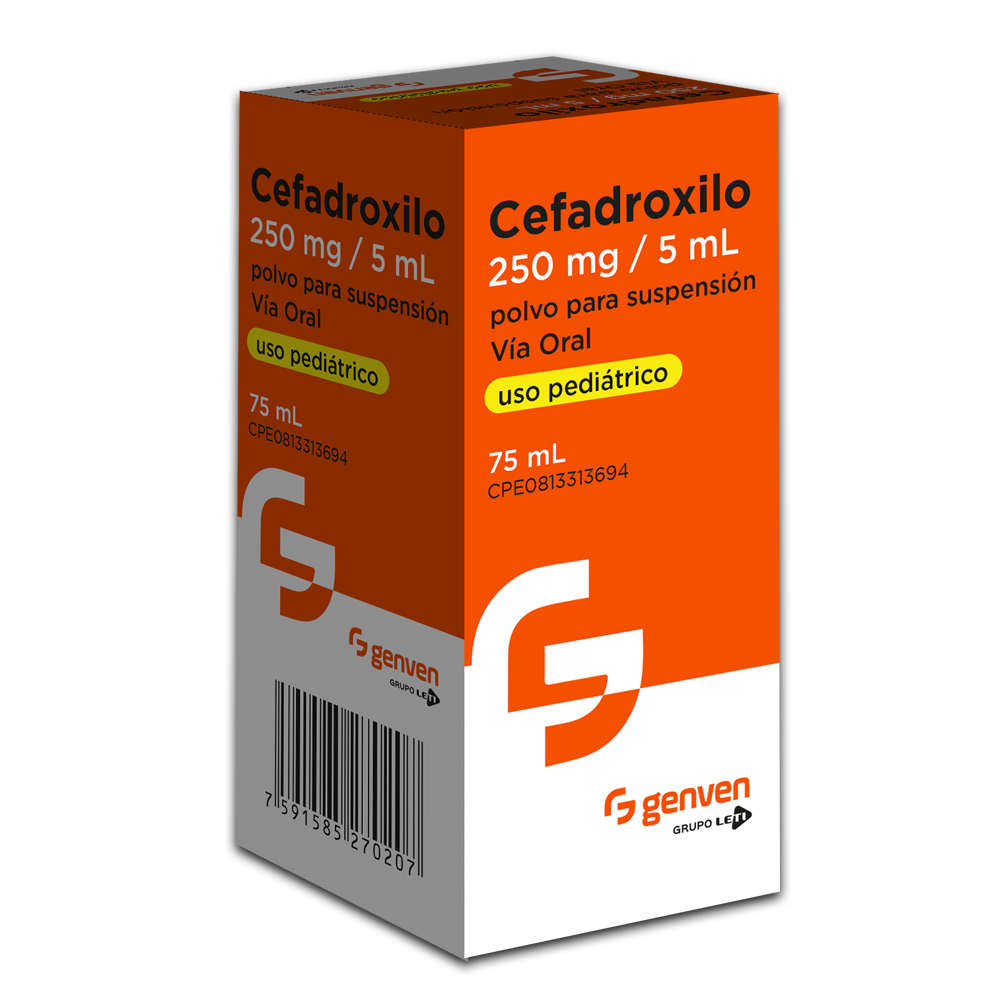 CEFADROXILO  250MG/5ML X 75 ML SUSPENCION (GENVEN)
