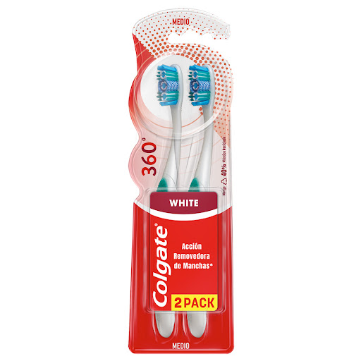 CEPILLO DENTAL 360 LUMINOUS WHITE 2PACK (COLGATE)