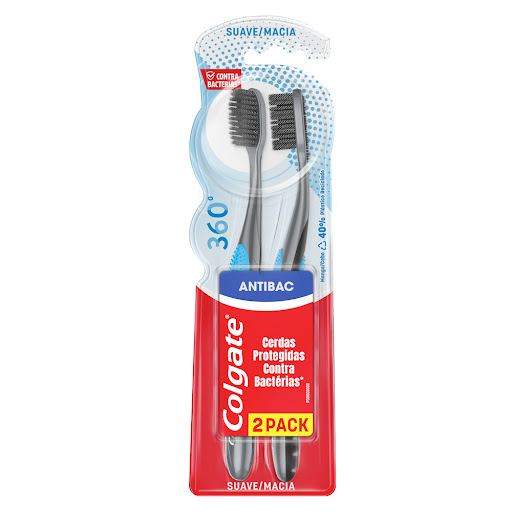 CEPILLO DENTAL COLGATE 360 ANTIBACTERIAL 2 PACK (COLGATE)
