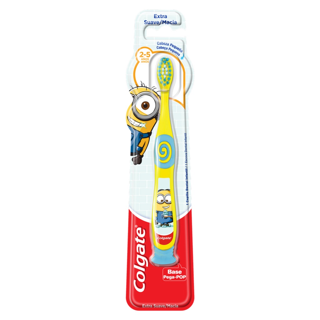 CEPILLO DENTAL EXTRA SUAVE / MACIA SMILES MINIONS 2-5 AÑOS  (COLGATE-PALMOLIVE)