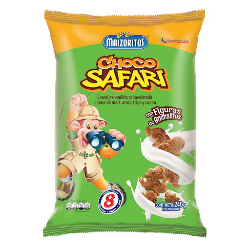 CEREAL CHOCO SAFARI 240GR (MAIZORITOS)