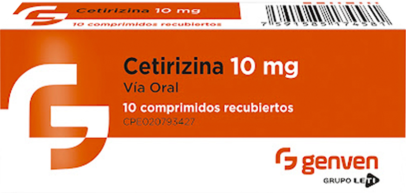 CETIRIZINA  10MG X 10 COMPRIMIDOS (GENVEN)