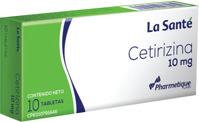 CETIRIZINA  10MG X 10 TABLETAS (LA SANTE)