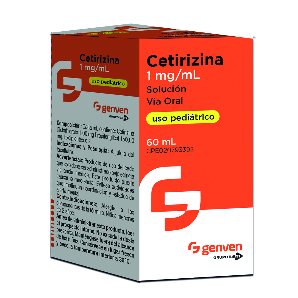 CETIRIZINA  1MG/1ML X 60 ML SOLUCION (GENVEN)