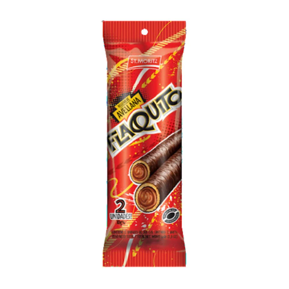 CHOCOLATE FLAQUITO AVELLANA DUO 30GR (ST MORITZ)
