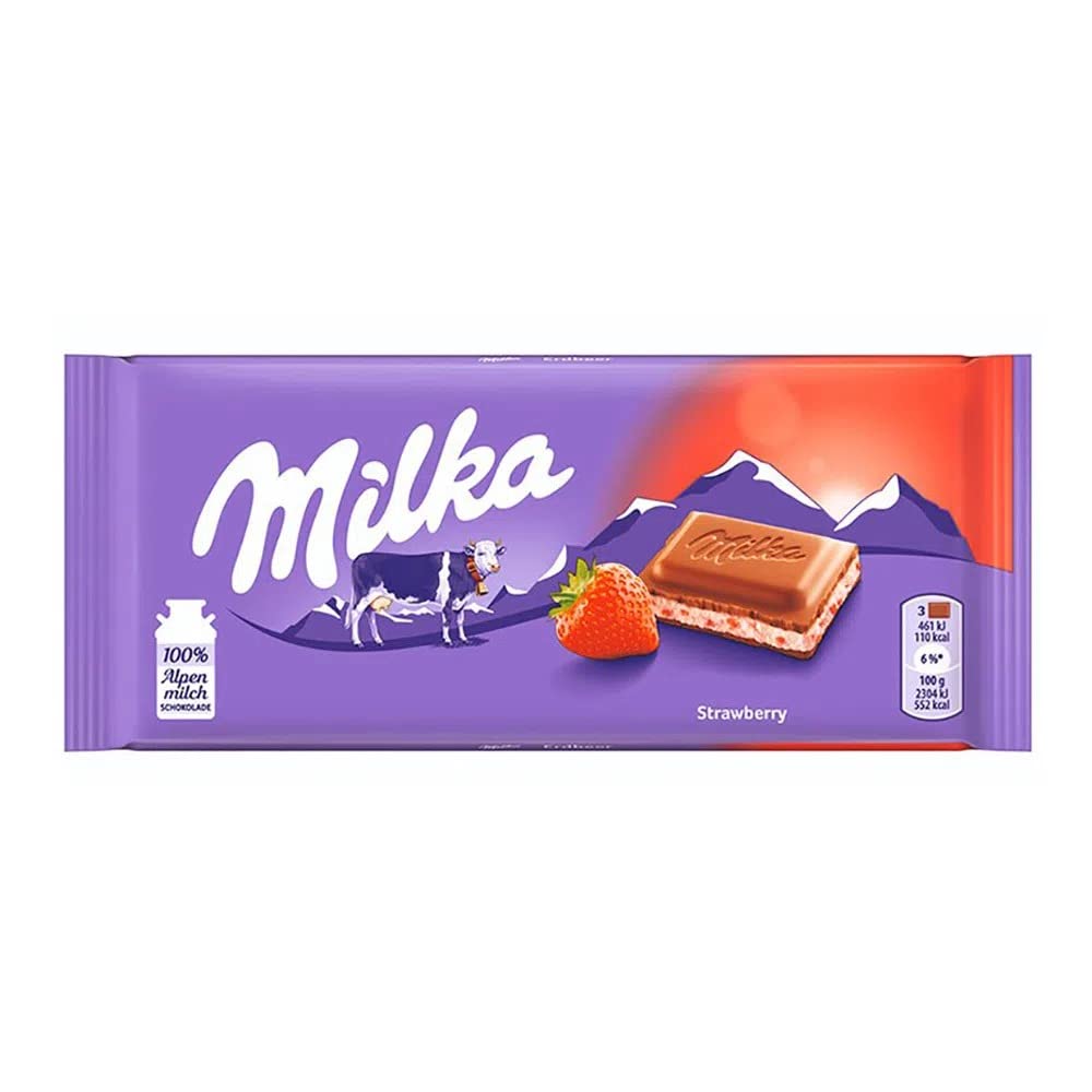 CHOCOLATE STRAWBERRY X 100 GR (MILKA)