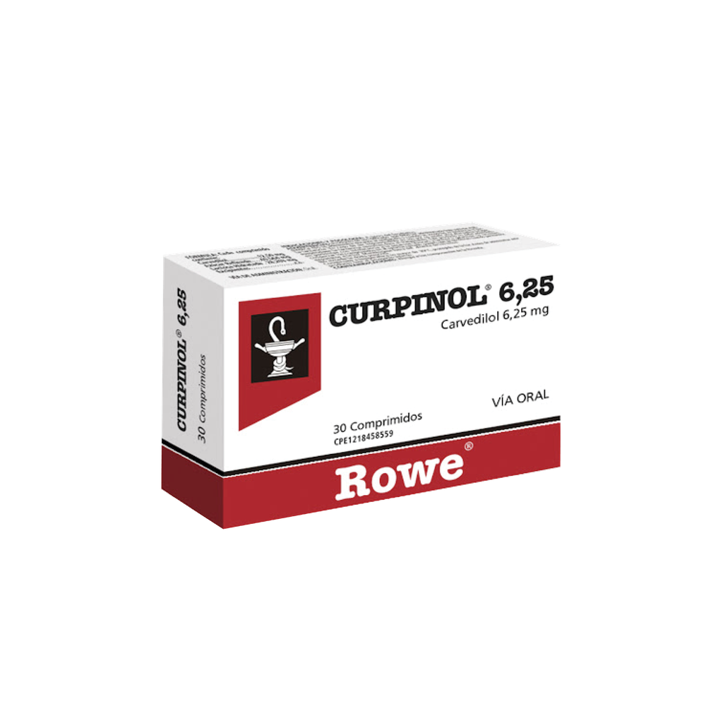 CURPINOL (CARVEDILOL) 6.25MG X 30 COMPRIMIDOS (MEGALABS)