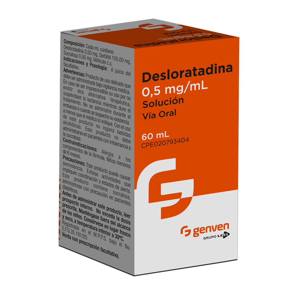 DESLORATADINA  0.5MG-ML X 60ML (GENVEN)