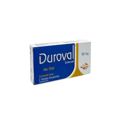 DUROVAL (SILDENAFIL) 50MG X 2 TABLETAS (VALMORCA)