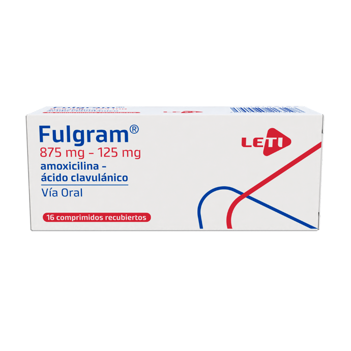FULGRAM (AMOXICILINA - ACIDO CLAVULANICO) 875MG-125MG X 16 COMPRIMIDOS (LETI)