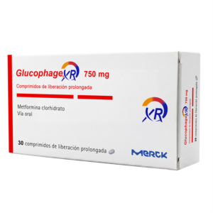 GLUCOPHAGE XR (METFORMINA) 750MG X 30 TABLETAS (MERCK)
