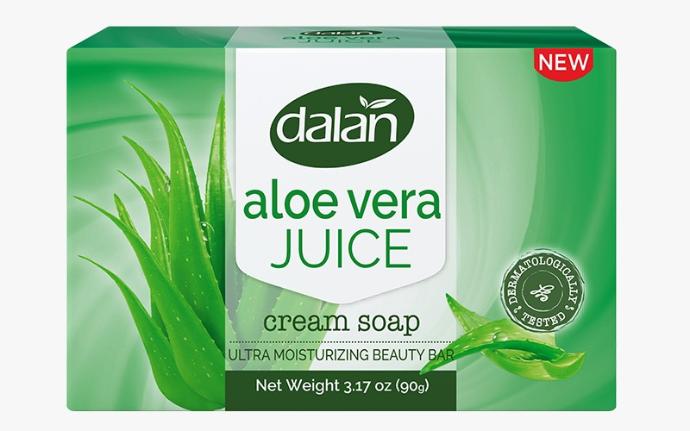 JABON EN BARRA CREAM ALOE VERA JUICE 90GR (DALAN)