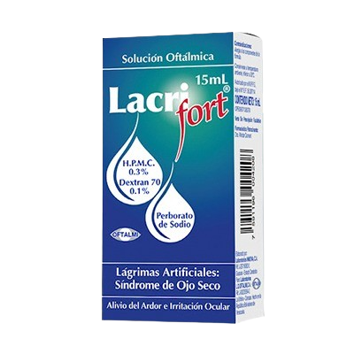 LACRIFORT SOLUCION OFTALMICA (DEXTRAN - PERBORATO DE SODIO) 70-0.1% X 15ML (OFTALMI)