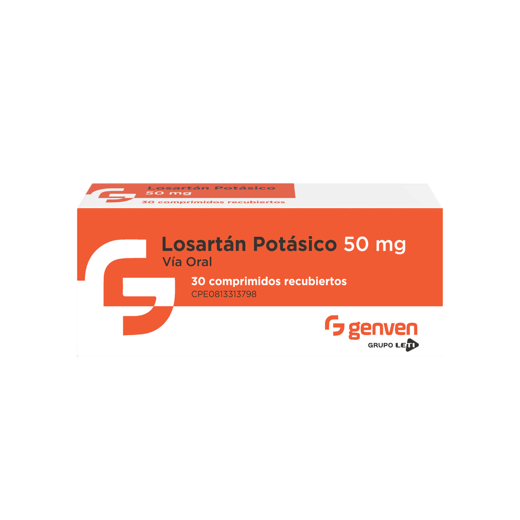 LOSARTAN POTASICO  50MG X 30 COMPRIMIDOS (GENVEN)