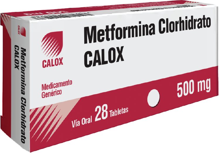 METFORMINA CLORHIDRATO  500MG X 28 TABLETAS (CALOX)
