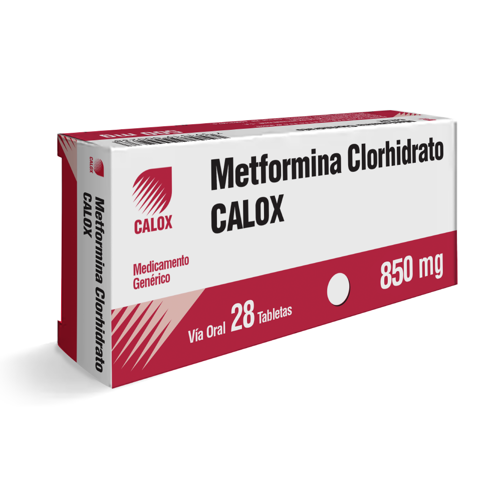 METFORMINA CLORHIDRATO  850MG X 28 TABLETAS (CALOX)