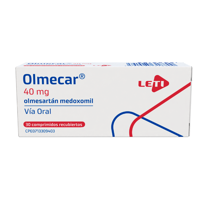 OLMECAR (OLMESARTAN MEDOXOMIL) 40MG X 30 COMPRIMIDOS (LETI)