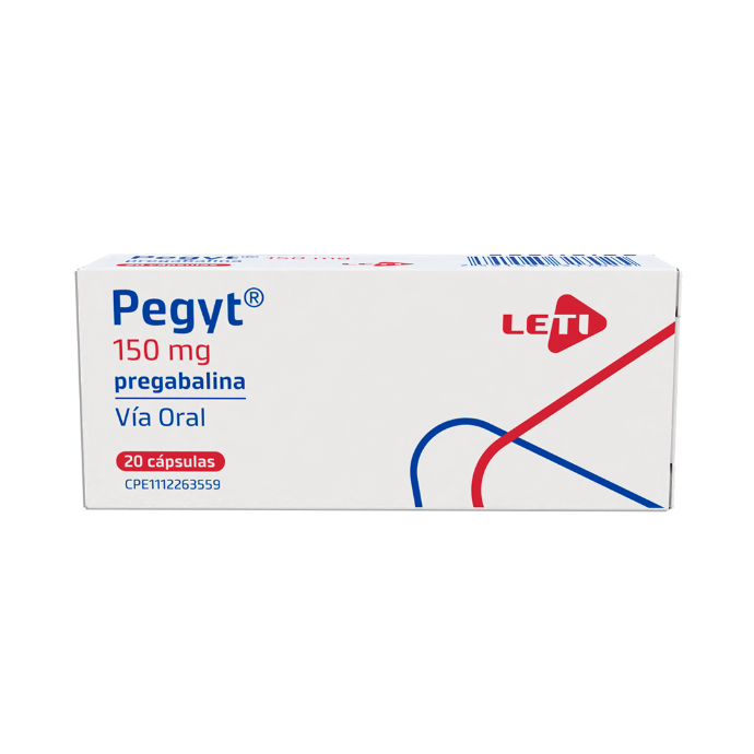 PEGYT (PREGABALINA) 150MG X 20 CAPSULAS (LETI)