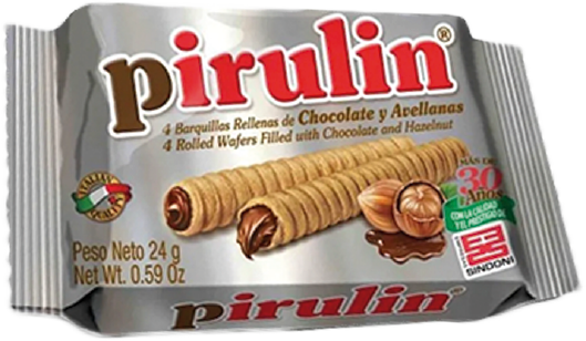 PIRULIN RELLENO DE CHOCOLATE Y AVELLANAS 60GR (PIRULIN)