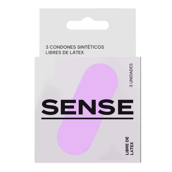 PRESERVATIVOS SINTETICOS LIBRES DE LATEX X 3 UNIDADES (SENSE)