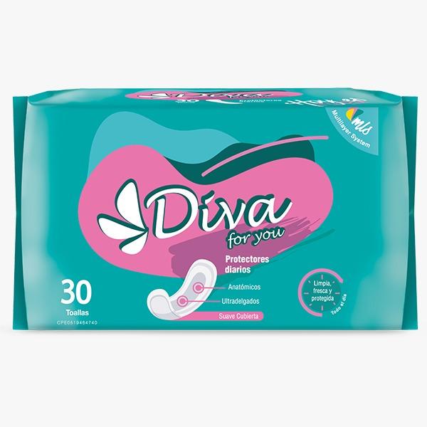 PROTECTORES DIARIOS SUAVE CUBIERTA X 30 UNIDADES (DIVA)