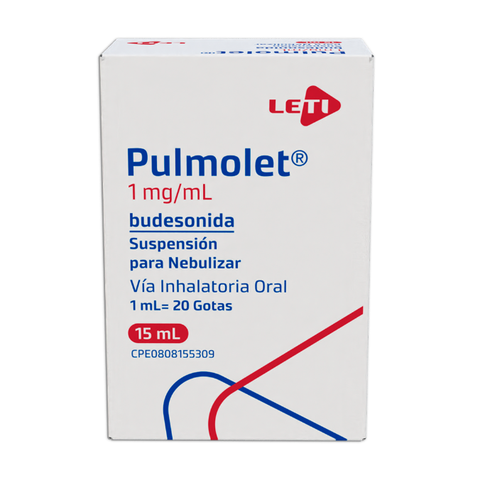 PULMOLET SUSPENSION PARA NEBULIZAR (BUDESONIDA) 1MG/ML X 15ML (LETI)