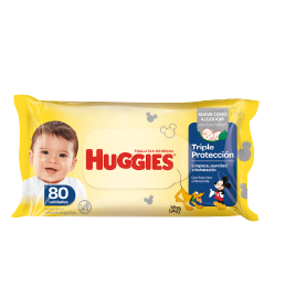 TOALLAS HUMEDAS TRIPLE PROTECCION  80 UNIDADES (HUGGIES)