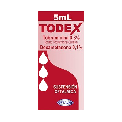 TODEX SOLUCION OFTALMICA (TOBRAMICINA - DEXAMETASONA) 0.3%-0.1% X 5ML (OFTALMI)