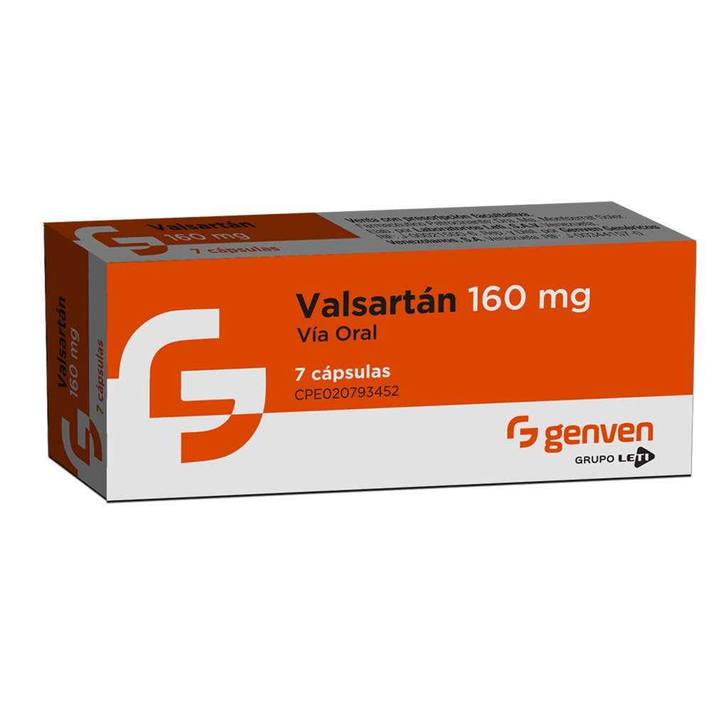 VALSARTAN  160MG X 7 CAPSULAS (GENVEN)