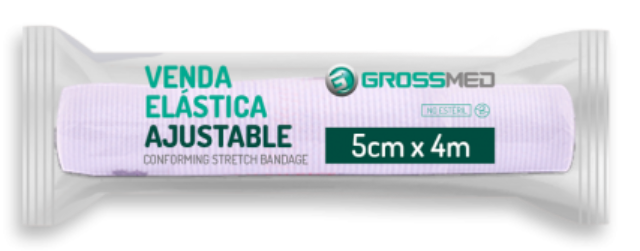 VENDA ELASTICA AJUSTABLE   X 5CM X 4MT (GROSSMED)