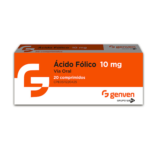 ÁCIDO FÓLICO  10MG X 20 COMPRIMIDOS (GENVEN)