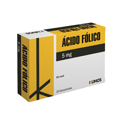 ÁCIDO FÓLICO  5MG X 20 COMPRIMIDOS (MEGALABS)