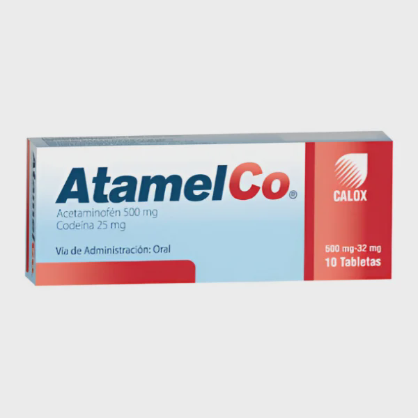 ATAMELCO (ACETAMINOFEN- CODEINA) 500-25 MG X 10 TABLETAS (CALOX)