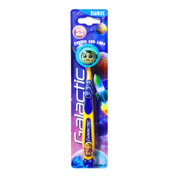 CEPILLO DENTAL ASTRONAUTA CON TAPA KIDS X 1 UNIDAD (GALACTIC)